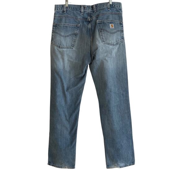 Carhartt Traditional Fit Bootcut Faded Mid Wash Western Gorpcore Jeans Sz 36x34 - Picture 2 of 16
